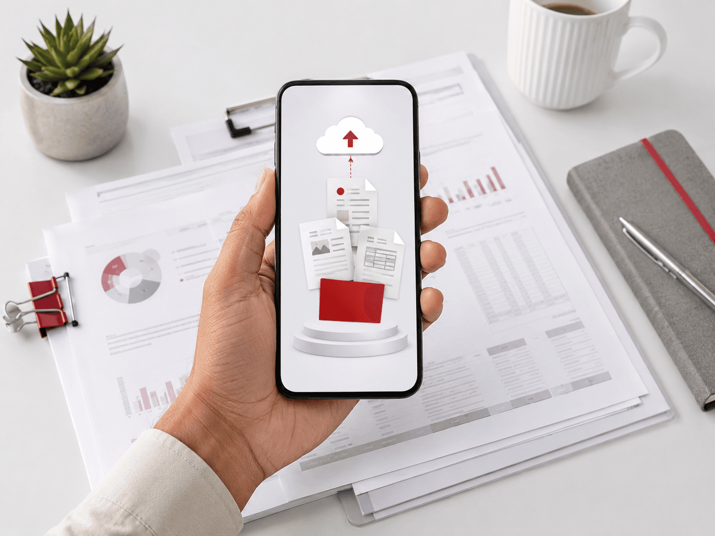 Uploading documents from a phone